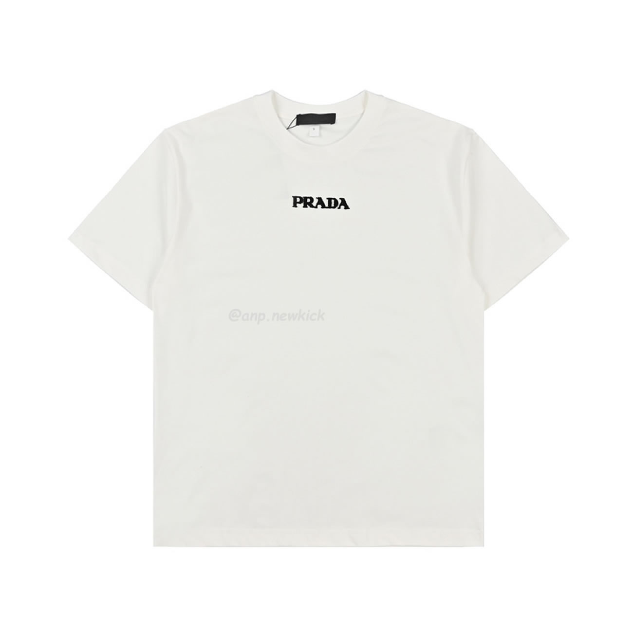 Prada 24ss 3d Toothbrush Embroidered Short Sleeves T Shirt (2) - newkick.org